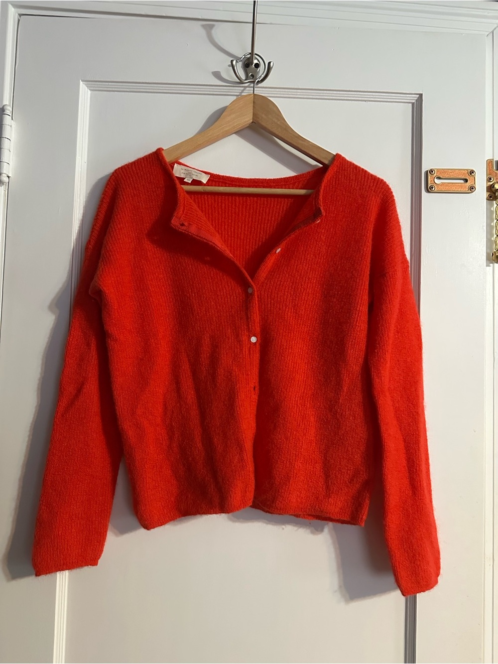 Sezane Vibrant Red Gaspard Cardigan